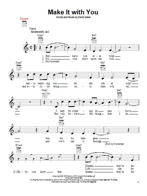 make it with you ukulele chords|Bread – Make It With You Ukulele Chords .